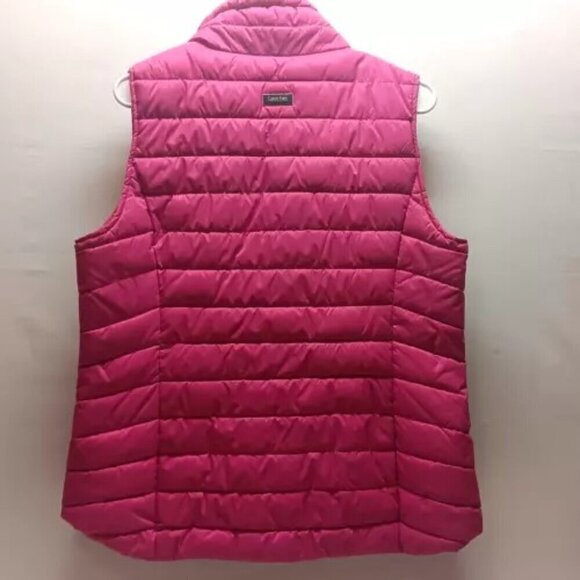 Calvin Klein Women’s Performance Pink Quilted Puffer Vest Medium Sherpa Collar - Picture 3 of 9